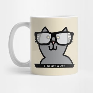 I'm not a cat says Cat in Glasses Mug